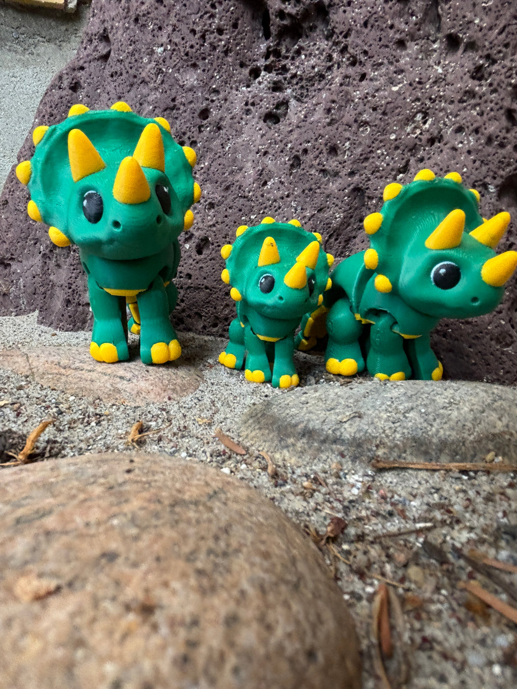 Fnise-Toppens Triceratops-Trio fra Fniseknogle-Dalen