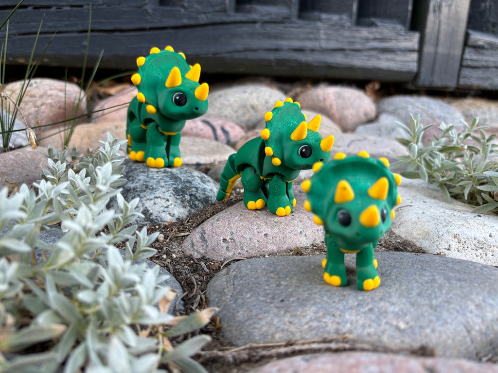 Fnise-Toppens Triceratops-Trio fra Fniseknogle-Dalen